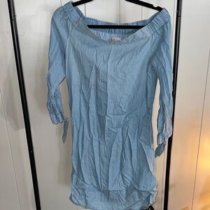 SO Women's Sky Blue Off-Shoulder Dress